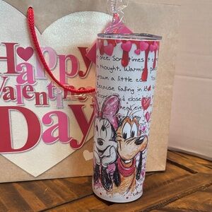 Hand Crafted Mickey and Minnie Stainless Steel Tumbler